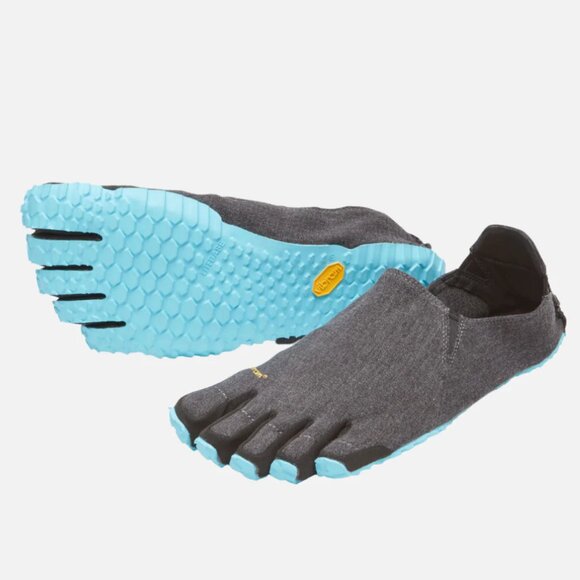 Vibram Five Fingers Cvt Lb Grey/Light Blue Hemp Canvas Rubber Barefoot 37 7-7.5 - Picture 1 of 4